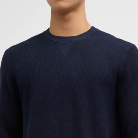 Theory Myhlo Breach Crewneck Sweater Navy Size M - Picture 2 of 10